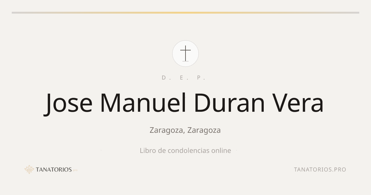 Memorial de Jose Manuel Duran Vera