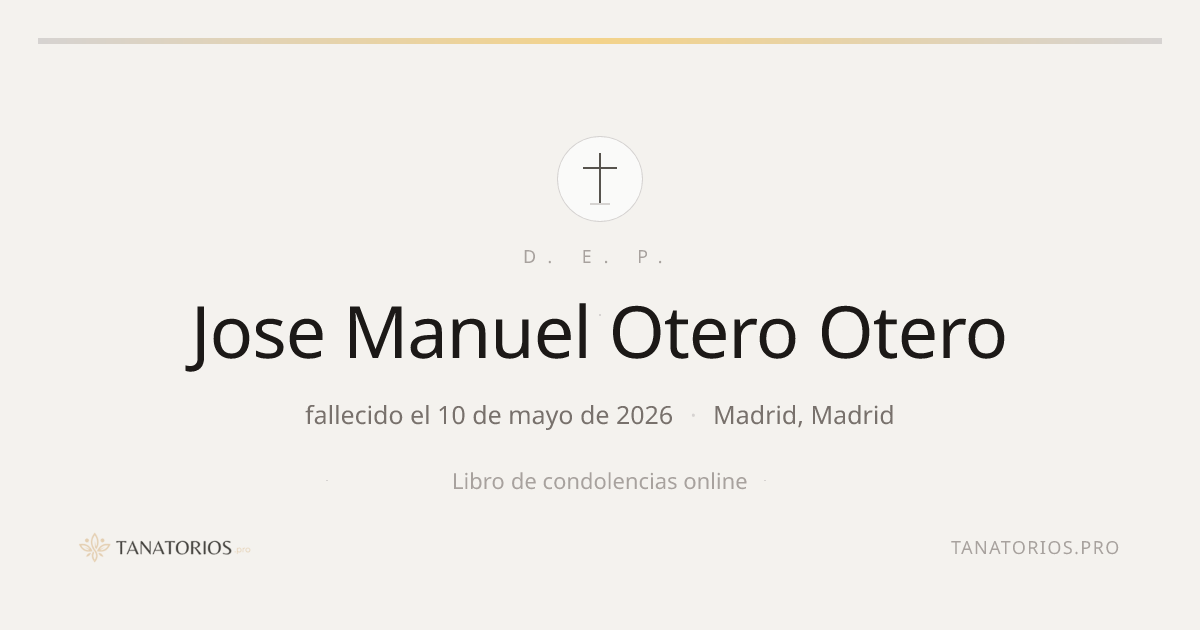 Memorial de Jose Manuel Otero Otero