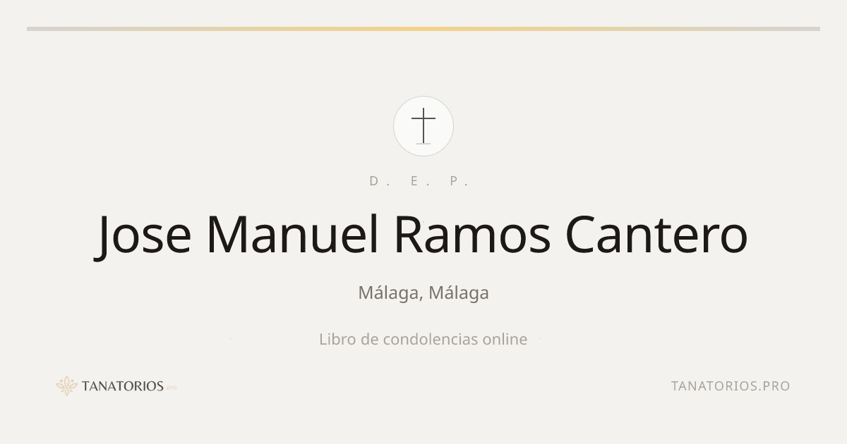 Memorial de Jose Manuel Ramos Cantero