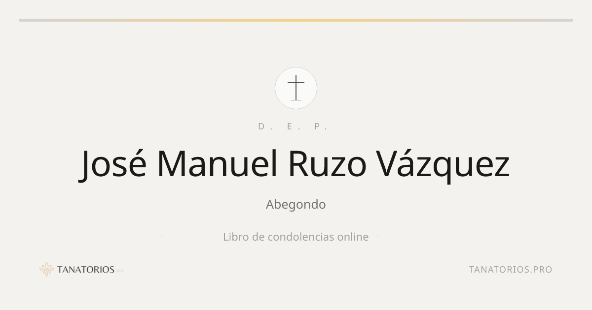 Memorial de José Manuel Ruzo Vázquez