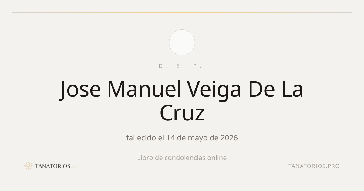 Memorial de Jose Manuel Veiga De La Cruz