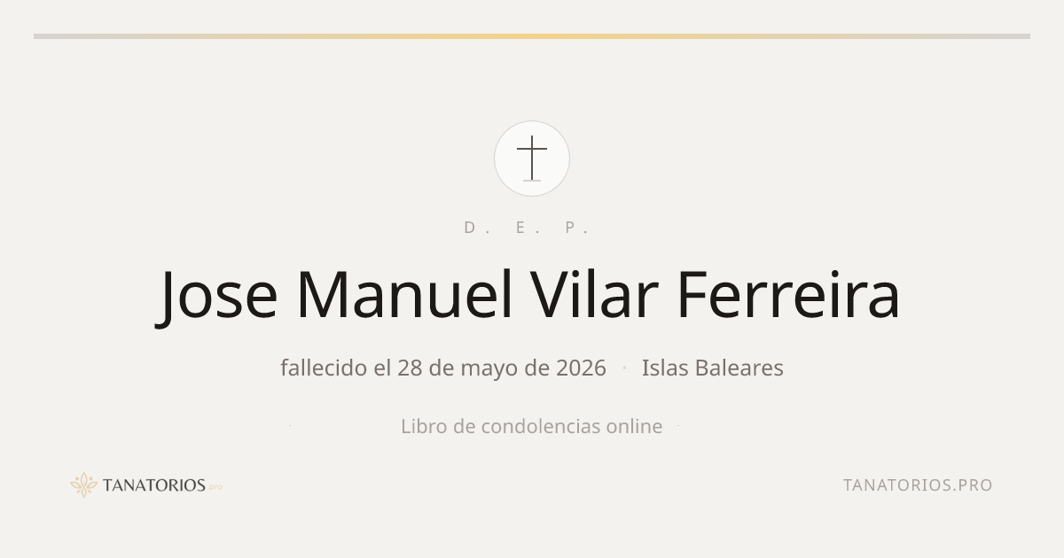 Memorial de Jose Manuel Vilar Ferreira