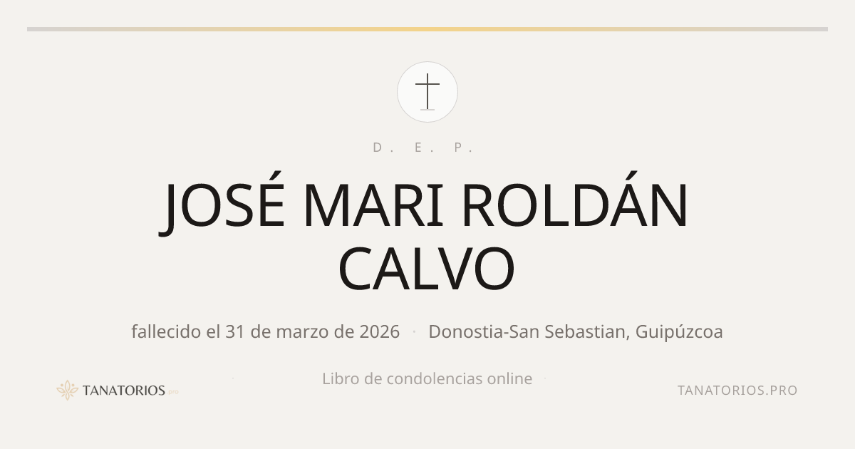 Memorial de JOSÉ MARI ROLDÁN CALVO