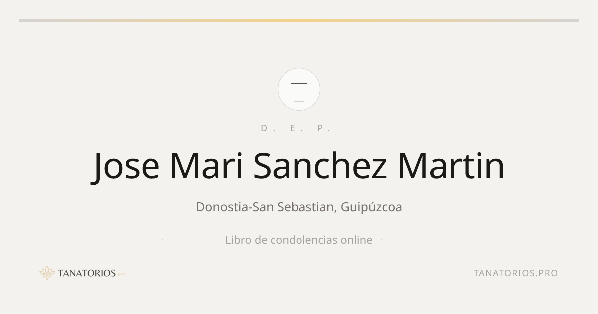 Memorial de Jose Mari Sanchez Martin
