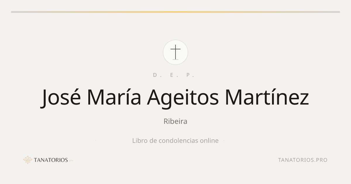 Memorial de José María Ageitos Martínez