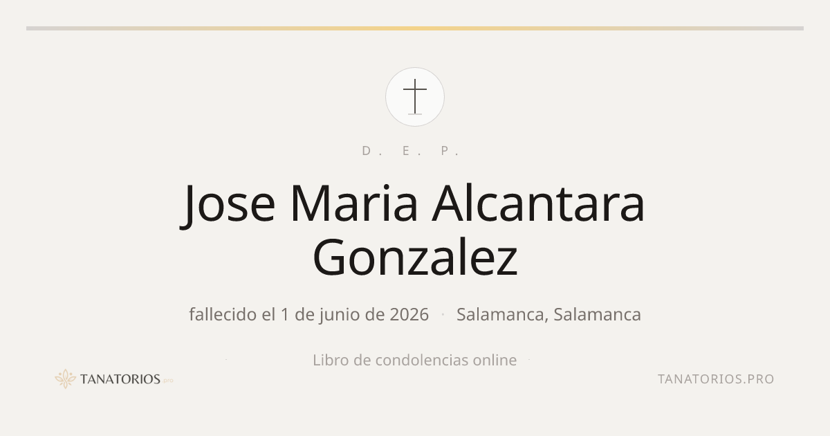 Memorial de Jose Maria Alcantara Gonzalez
