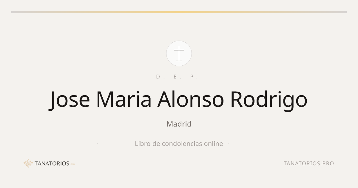 Memorial de Jose Maria Alonso Rodrigo