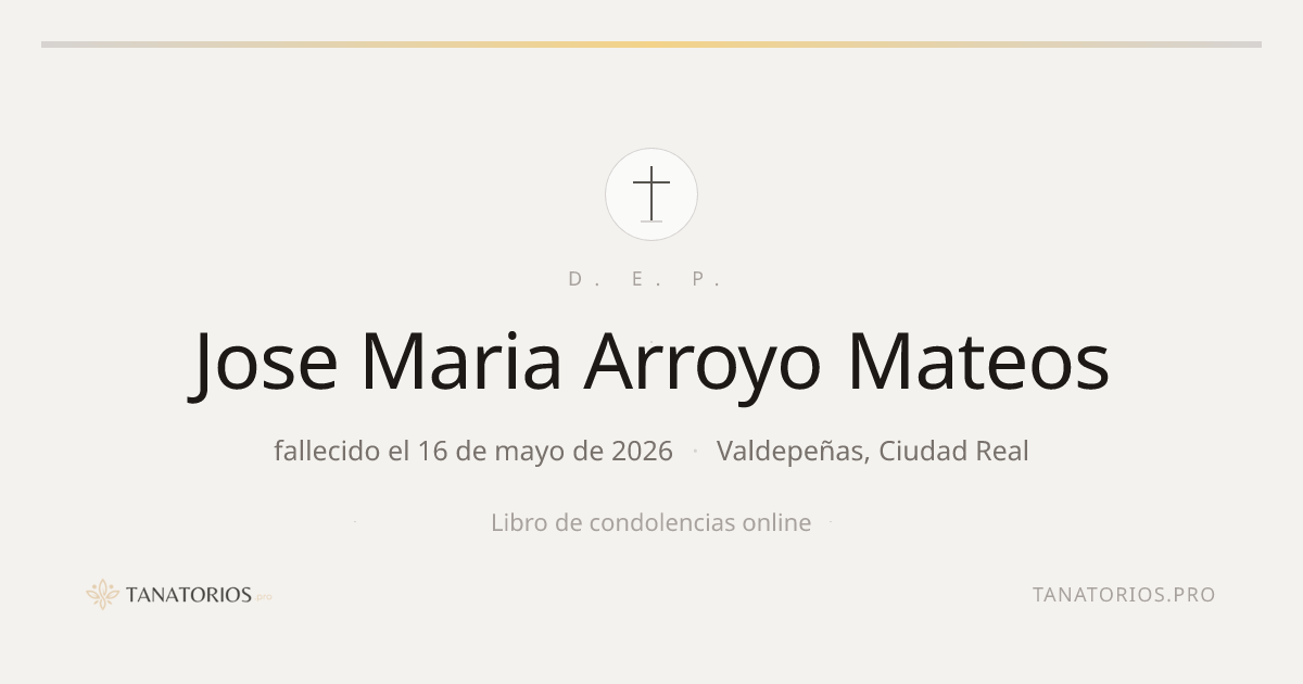 Memorial de Jose Maria Arroyo Mateos
