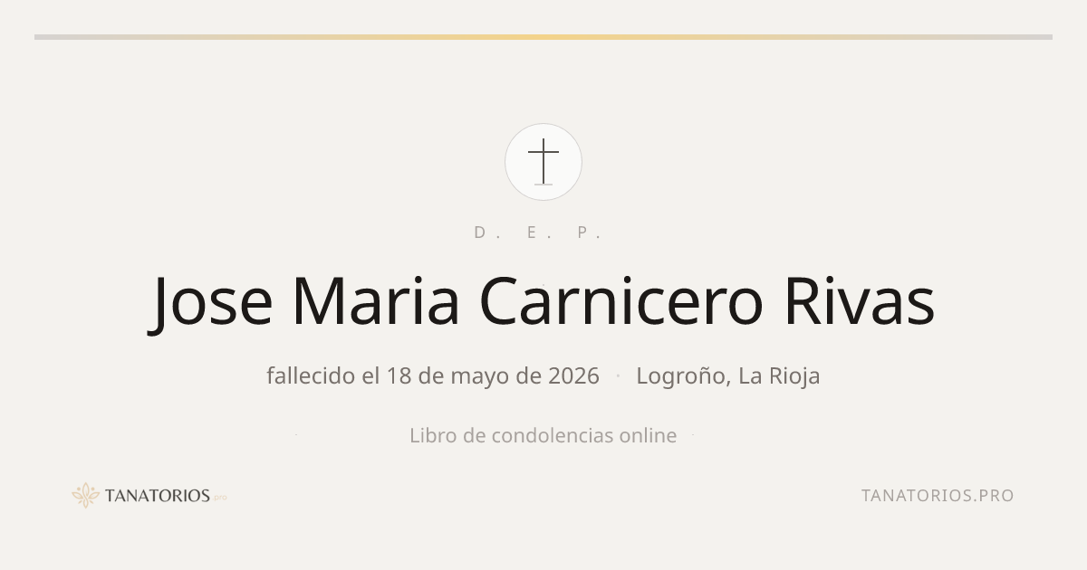 Memorial de Jose Maria Carnicero Rivas