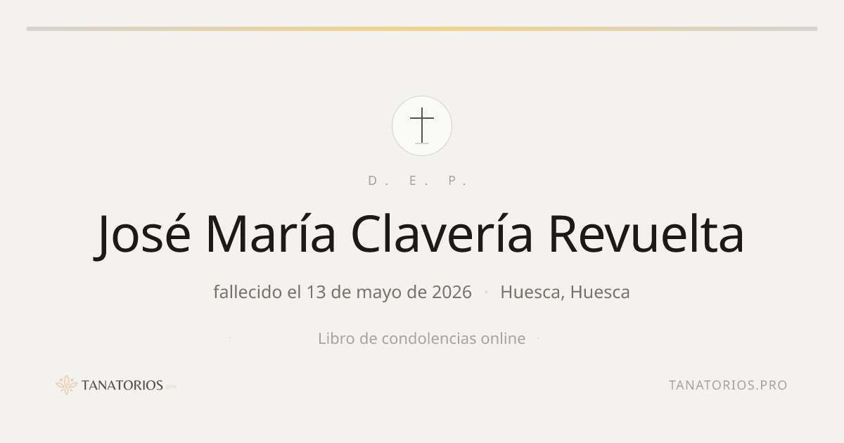 Memorial de José María Clavería Revuelta