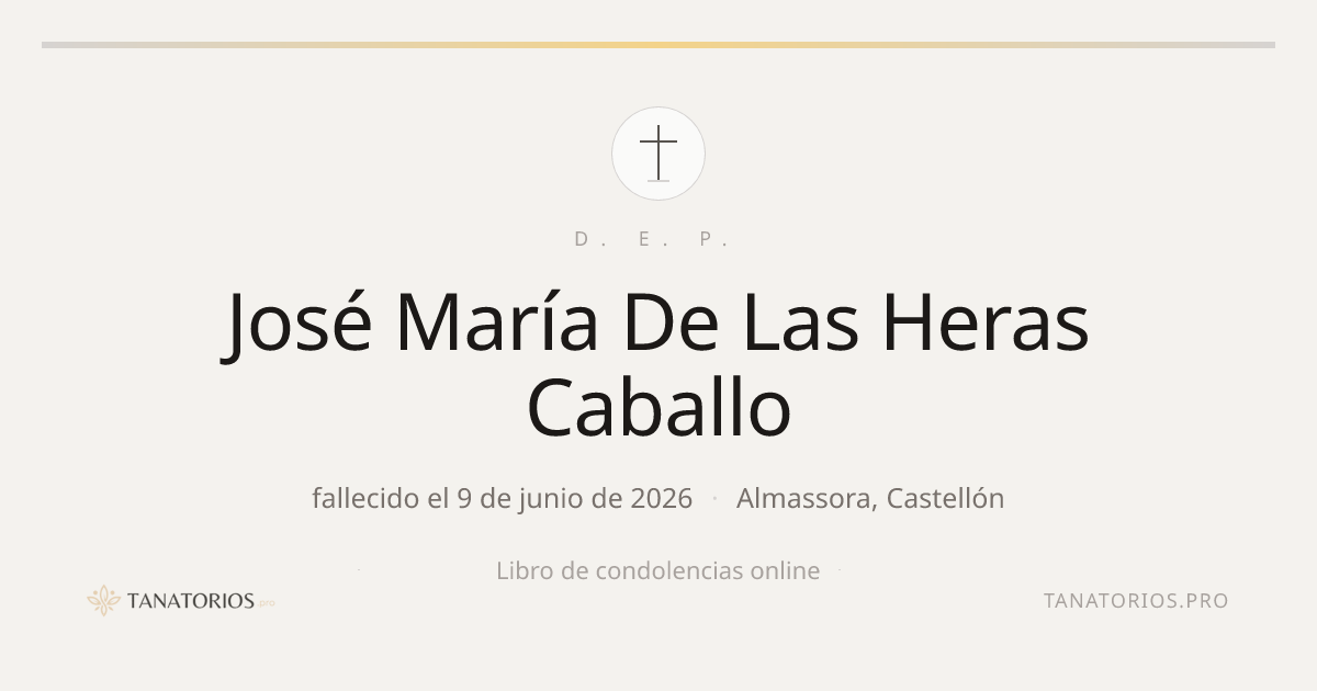Memorial de José María De Las Heras Caballo