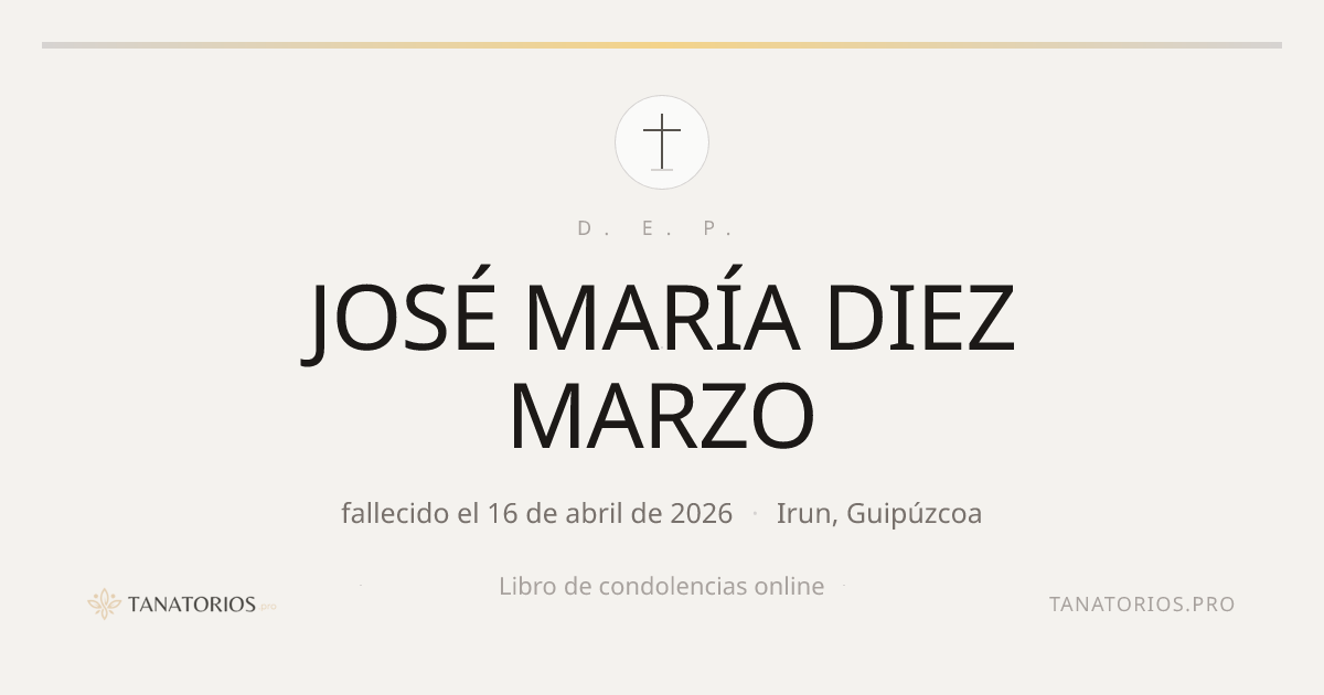 Memorial de JOSÉ MARÍA DIEZ MARZO