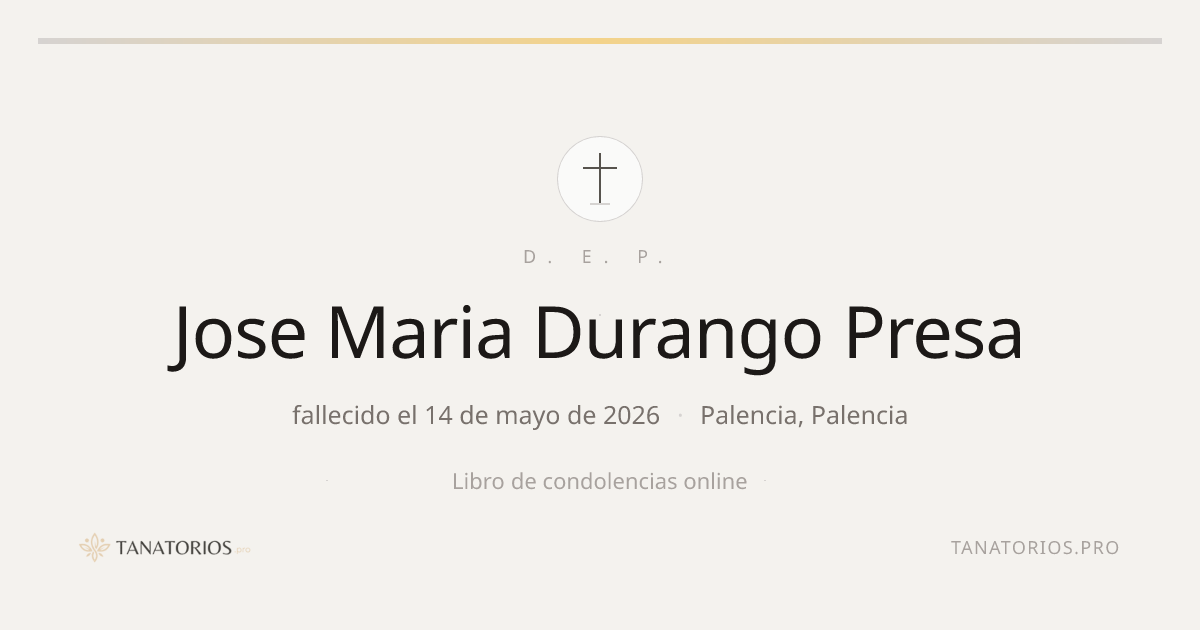 Memorial de Jose Maria Durango Presa