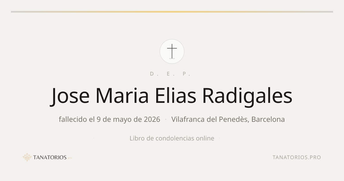 Memorial de Jose Maria Elias Radigales
