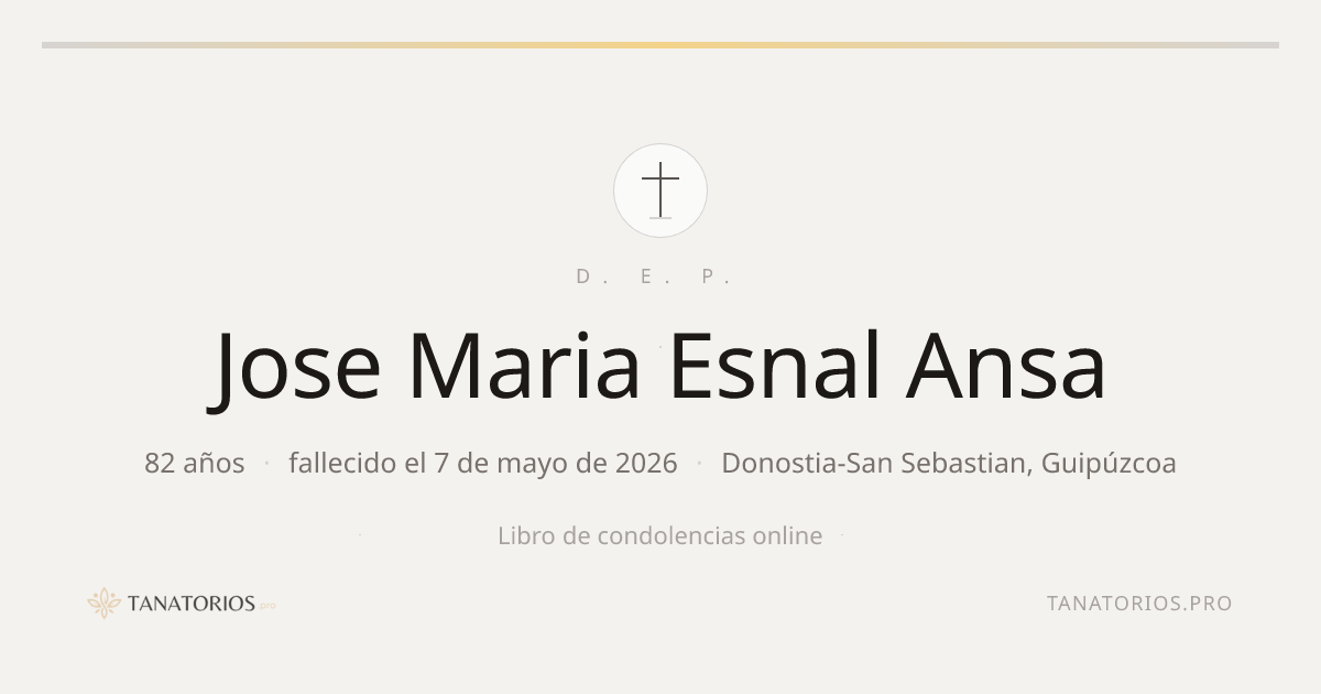 Memorial de Jose Maria Esnal Ansa