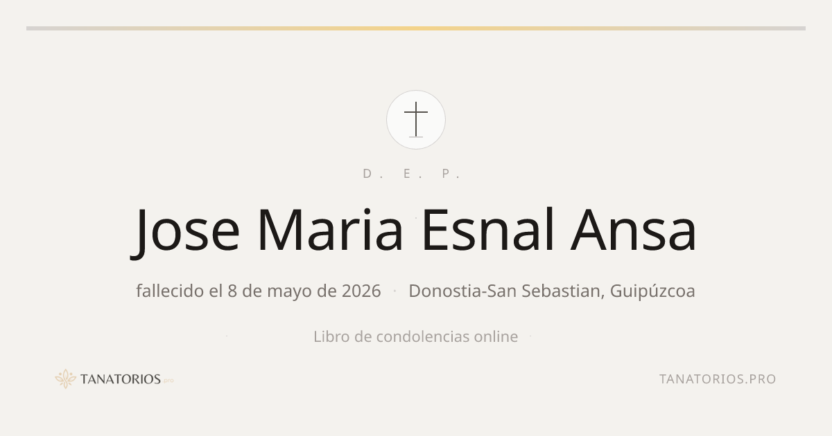 Memorial de Jose Maria Esnal Ansa