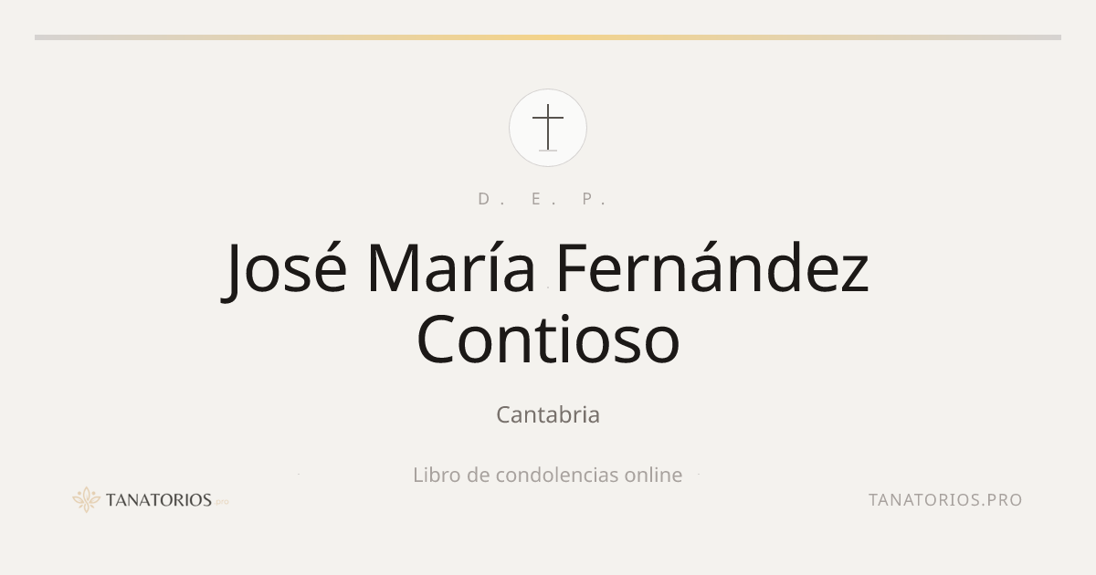 Memorial de José María Fernández Contioso