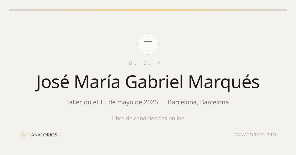 Memorial de José María Gabriel Marqués