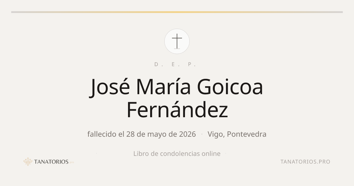Memorial de José María Goicoa Fernández