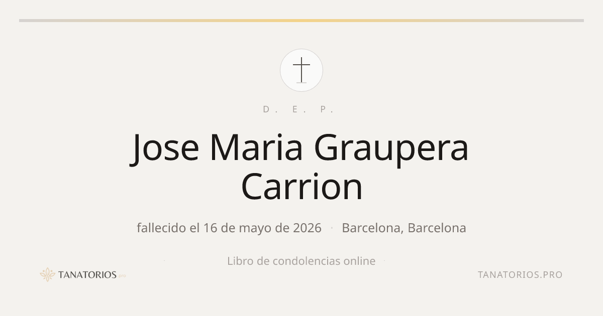 Memorial de Jose Maria Graupera Carrion