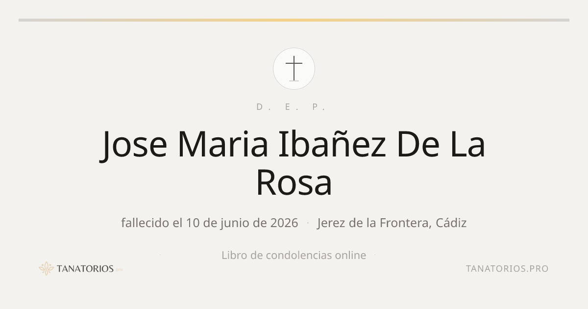 Memorial de Jose Maria Ibañez De La Rosa