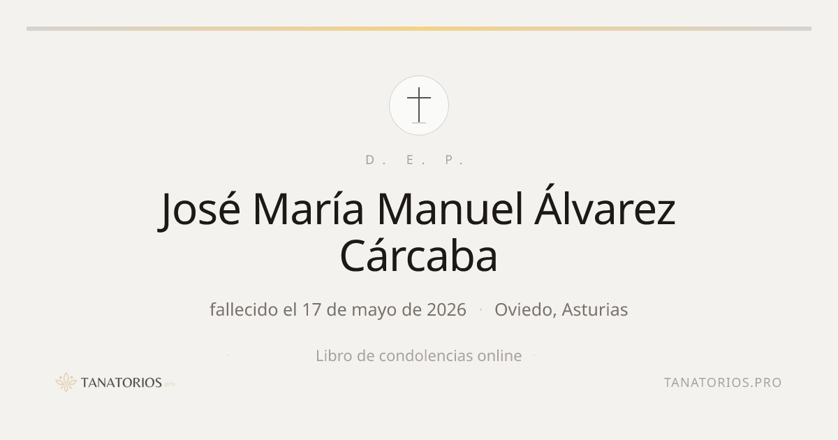 Memorial de José María Manuel Álvarez Cárcaba