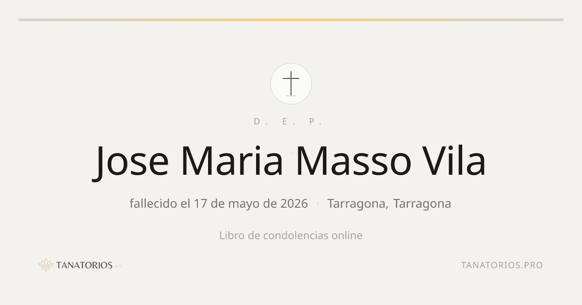 Memorial de Jose Maria Masso Vila