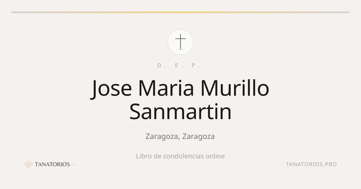 Memorial de Jose Maria Murillo Sanmartin