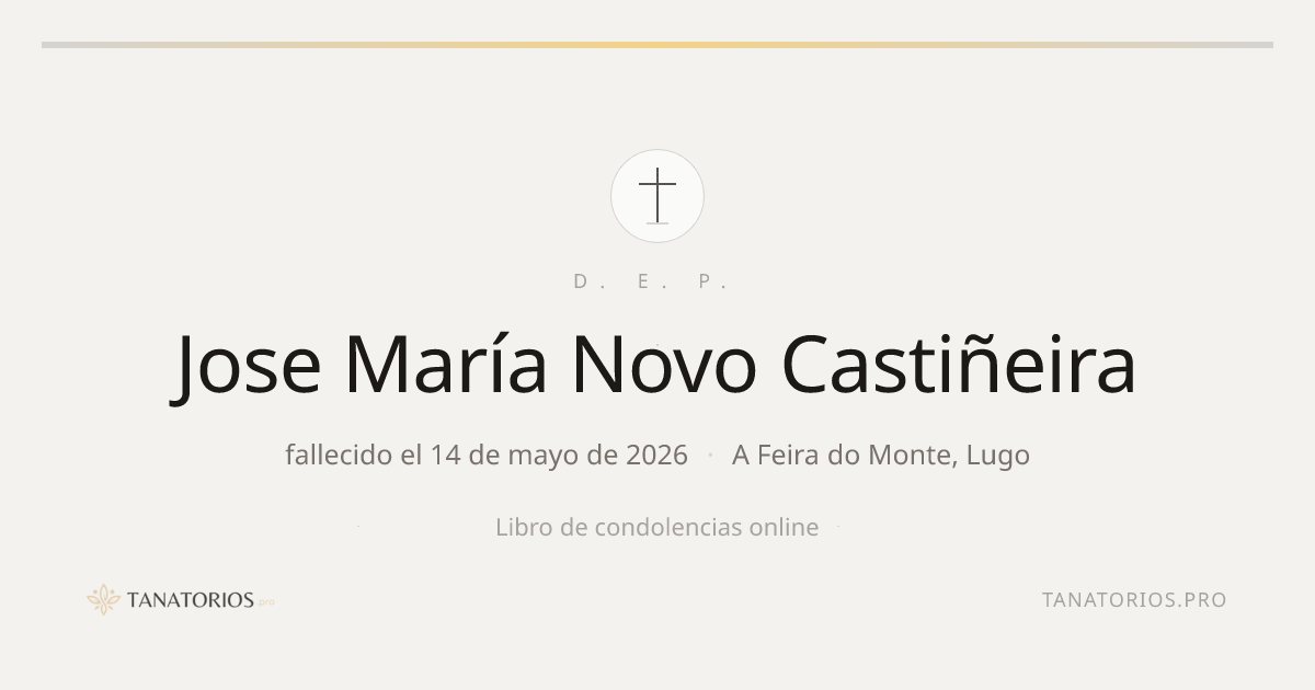 Memorial de Jose María Novo Castiñeira