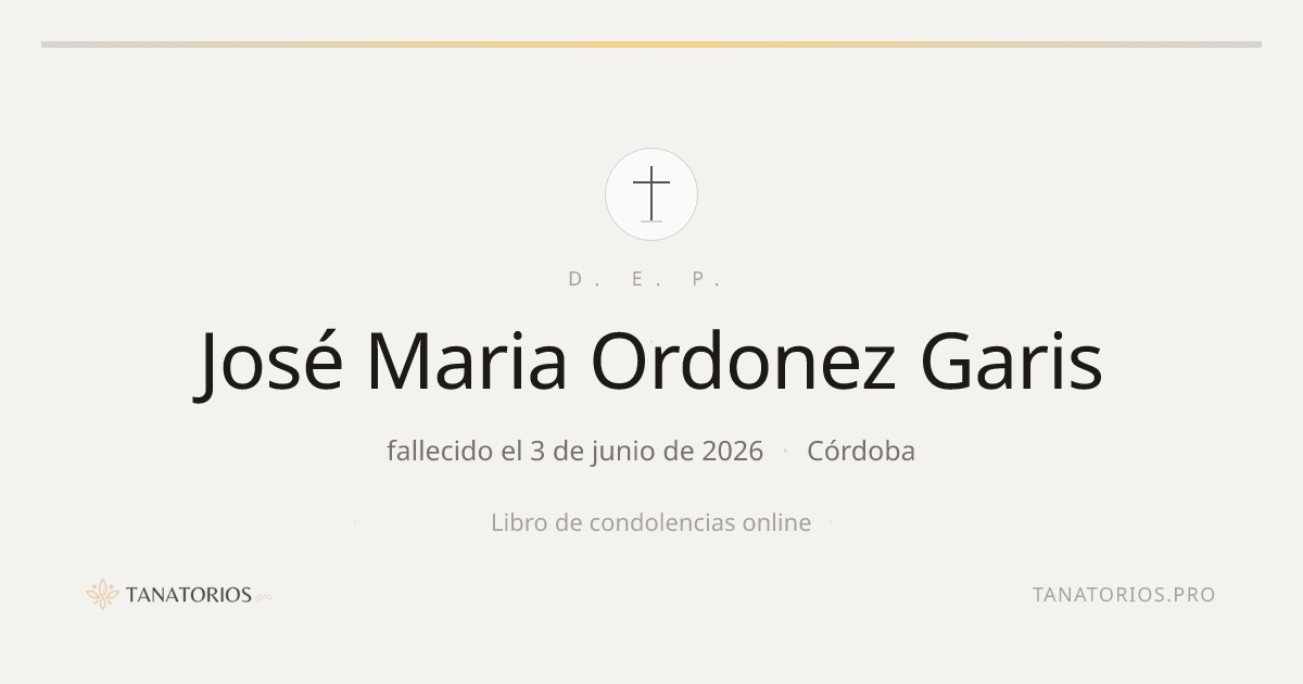 Memorial de José Maria Ordonez Garis