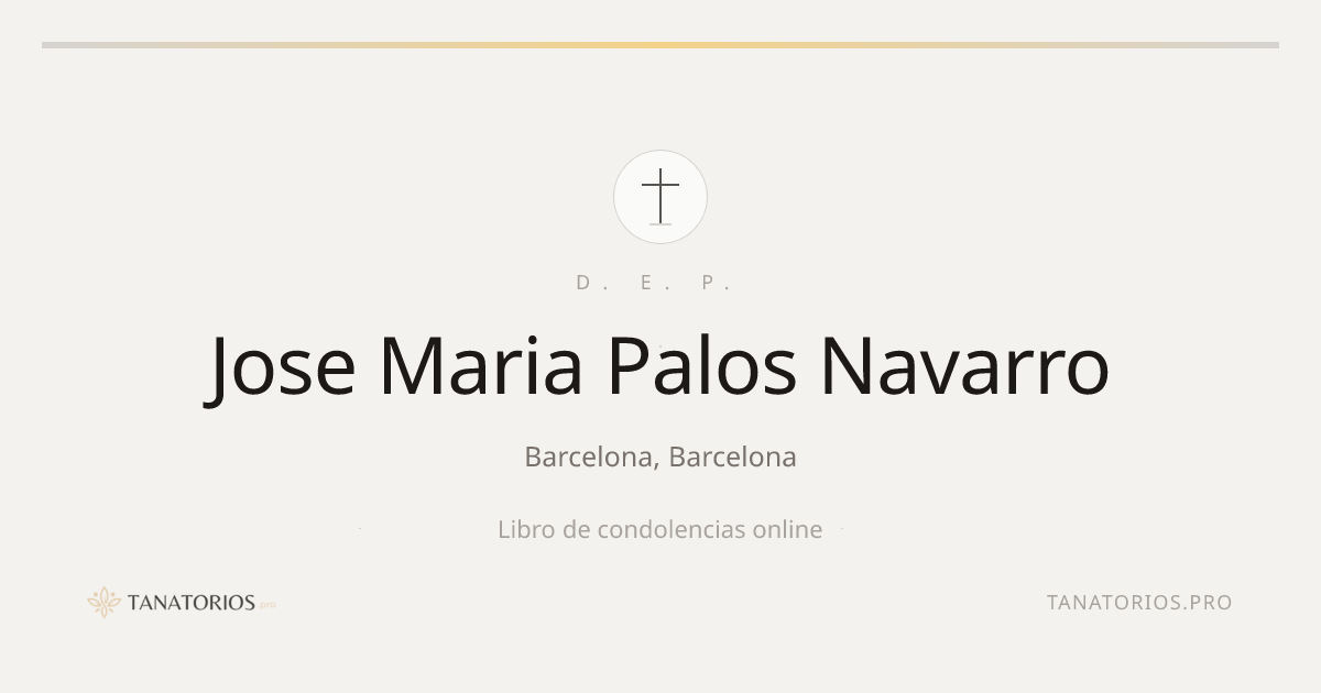 Memorial de Jose Maria Palos Navarro