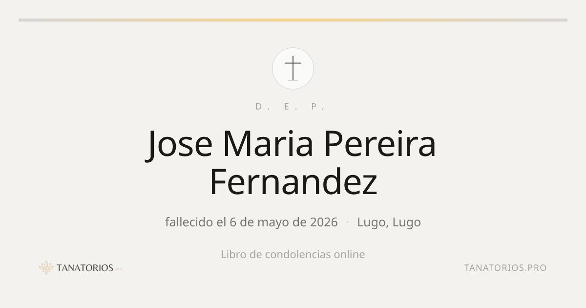 Memorial de Jose Maria Pereira Fernandez