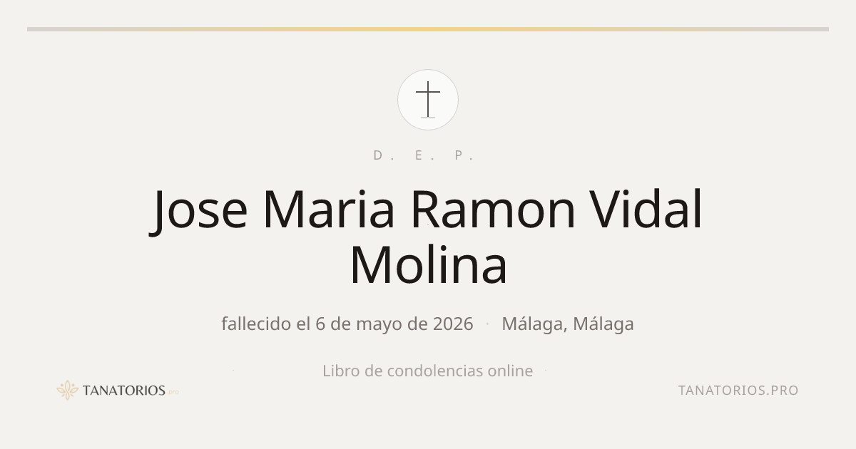 Memorial de Jose Maria Ramon Vidal Molina