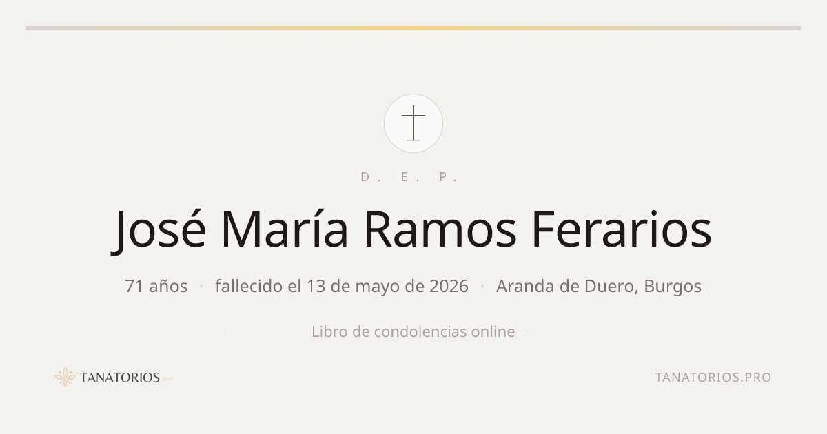 Memorial de José María Ramos Ferarios