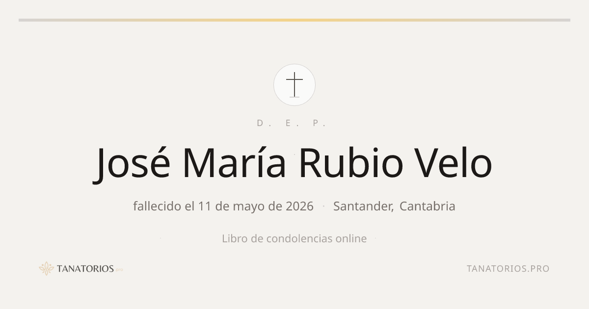 Memorial de José María Rubio Velo