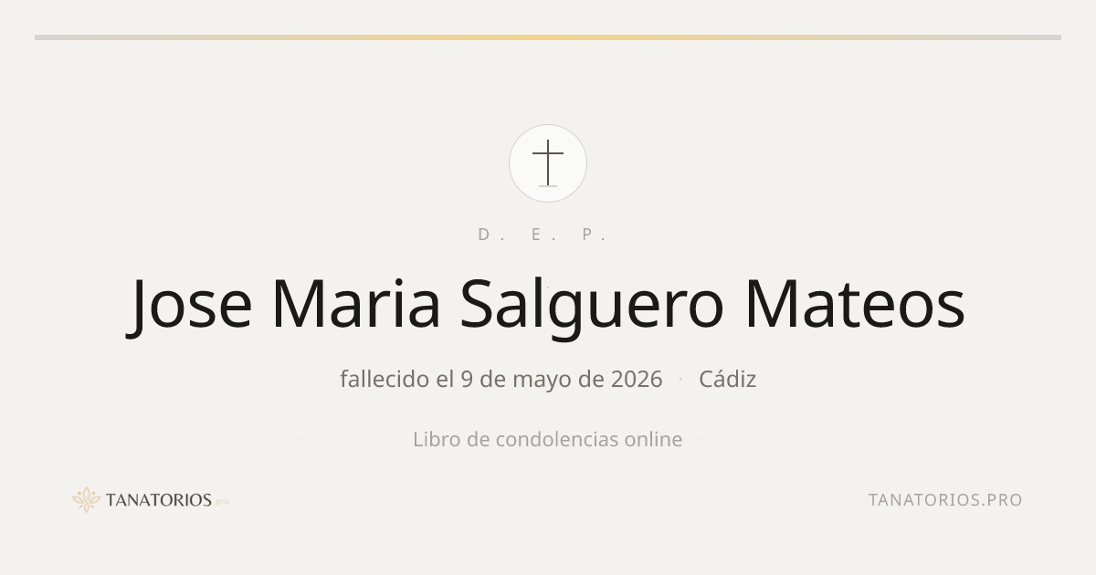 Memorial de Jose Maria Salguero Mateos