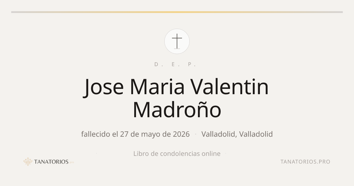 Memorial de Jose Maria Valentin Madroño