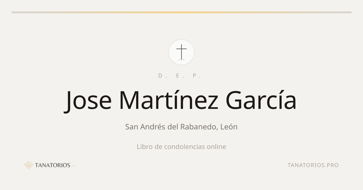Memorial de Jose Martínez García