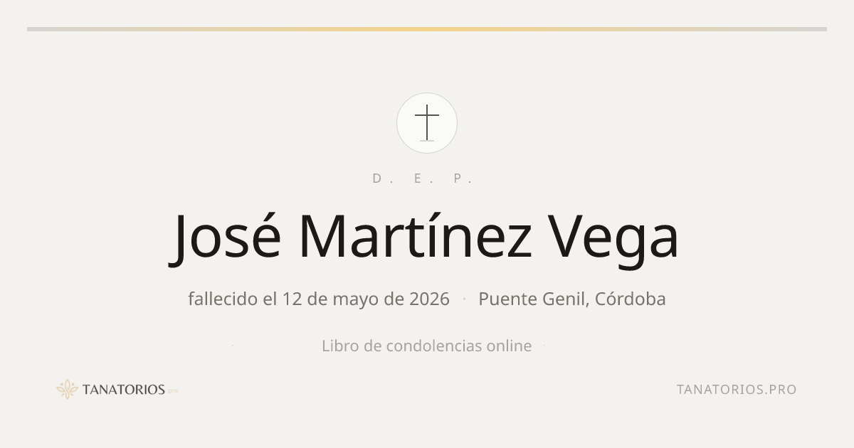 Memorial de José Martínez Vega