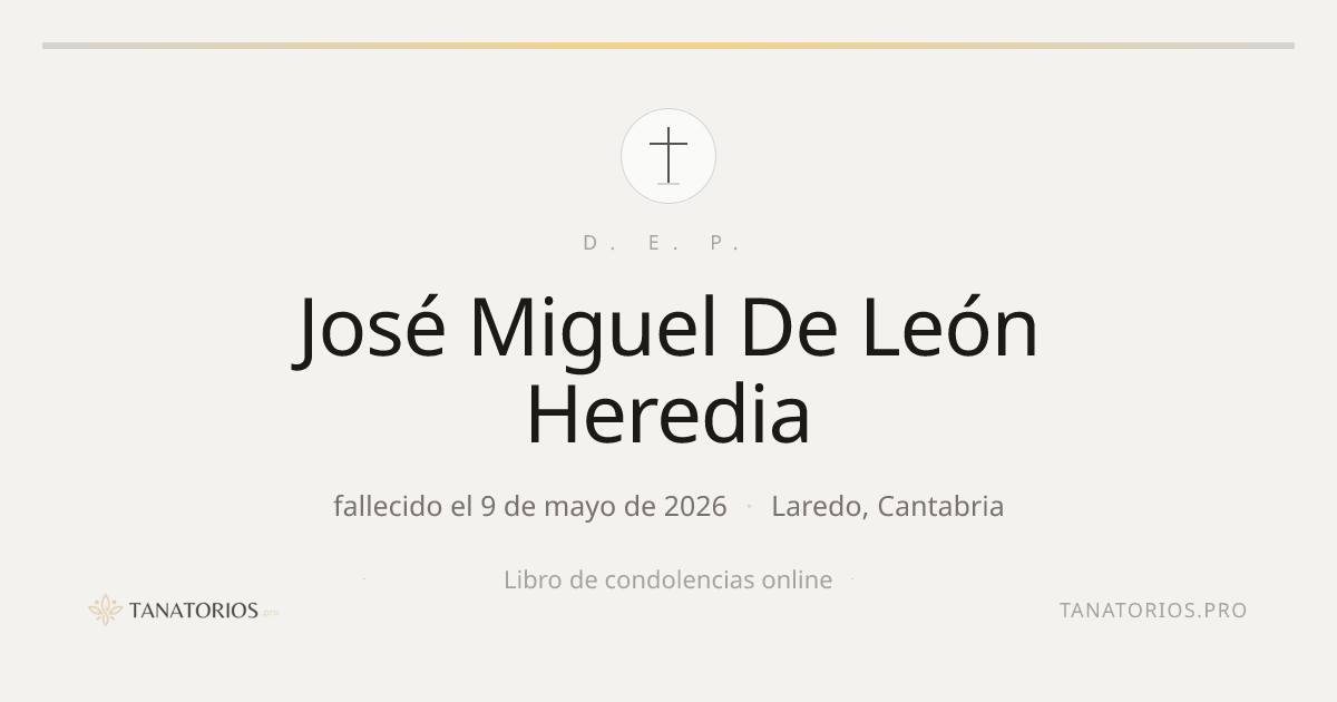 Memorial de José Miguel De León Heredia