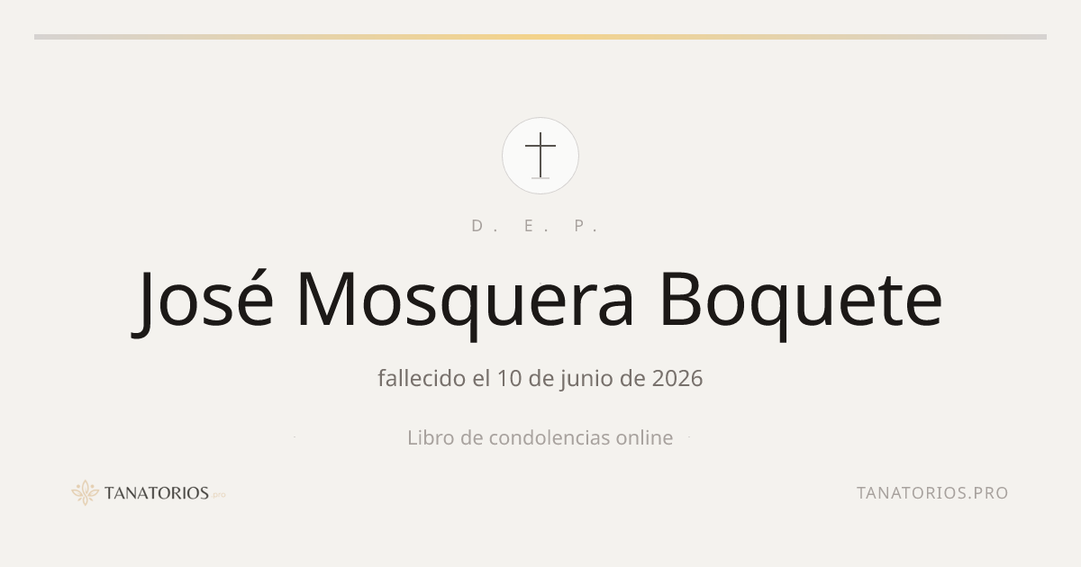 Memorial de José Mosquera Boquete
