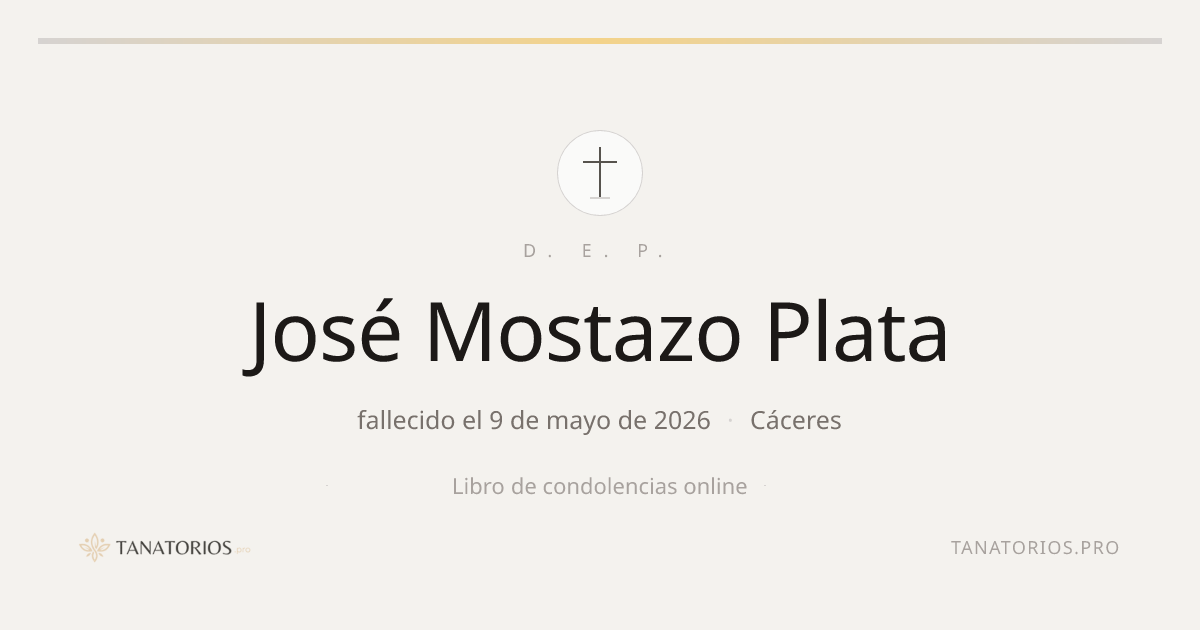 Memorial de José Mostazo Plata