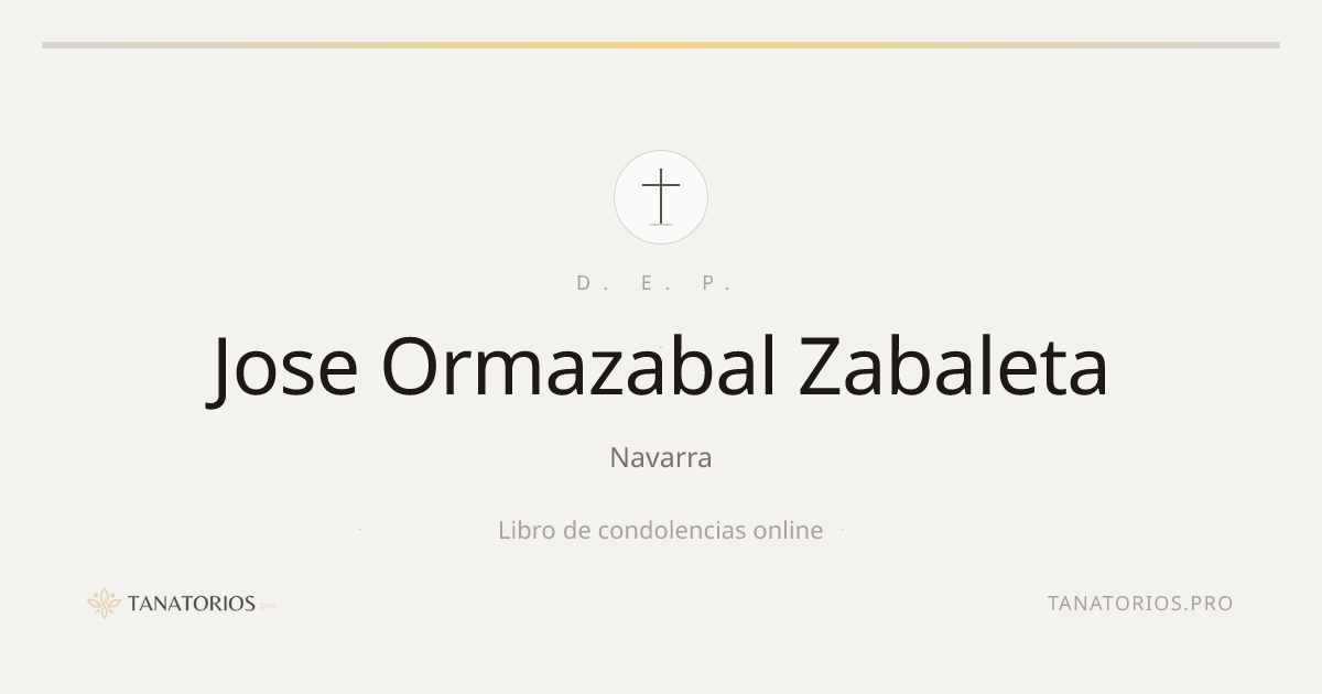 Memorial de Jose Ormazabal Zabaleta