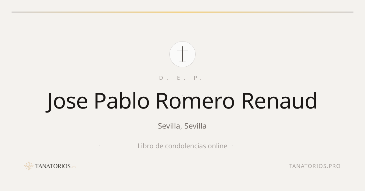 Memorial de Jose Pablo Romero Renaud