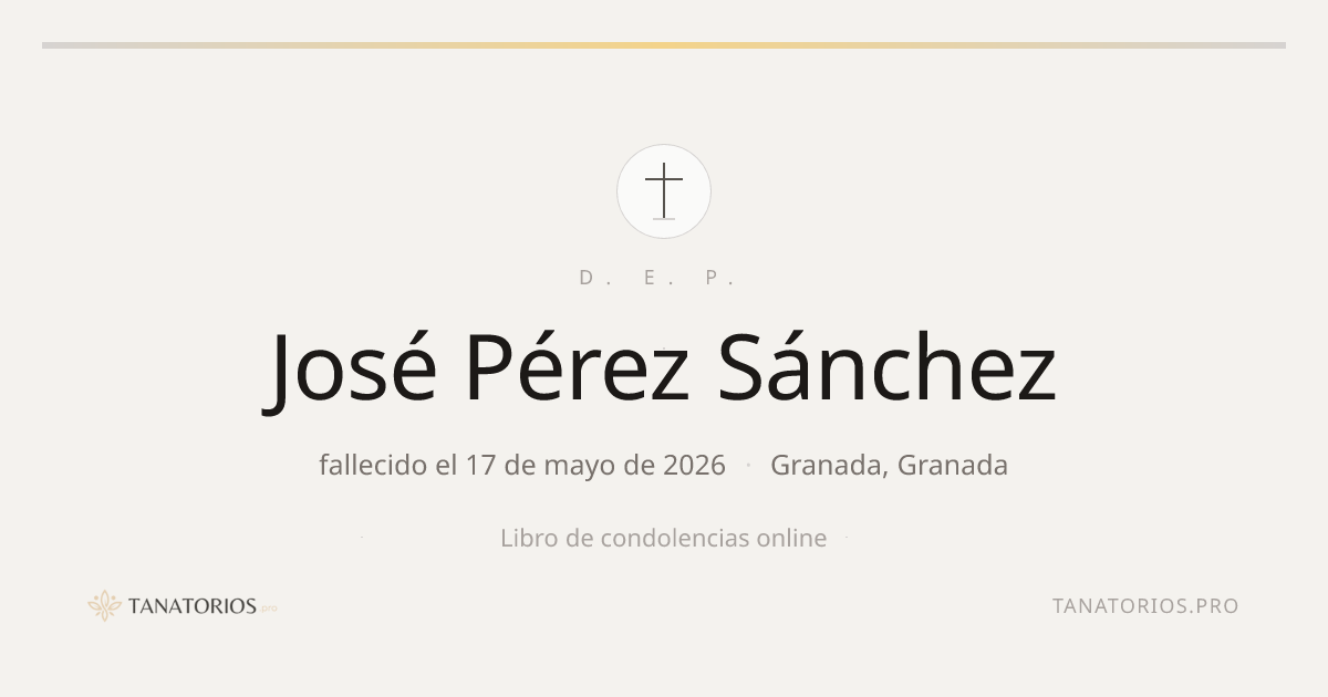Memorial de José Pérez Sánchez