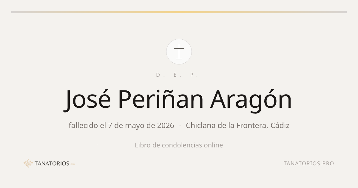 Memorial de José Periñan Aragón