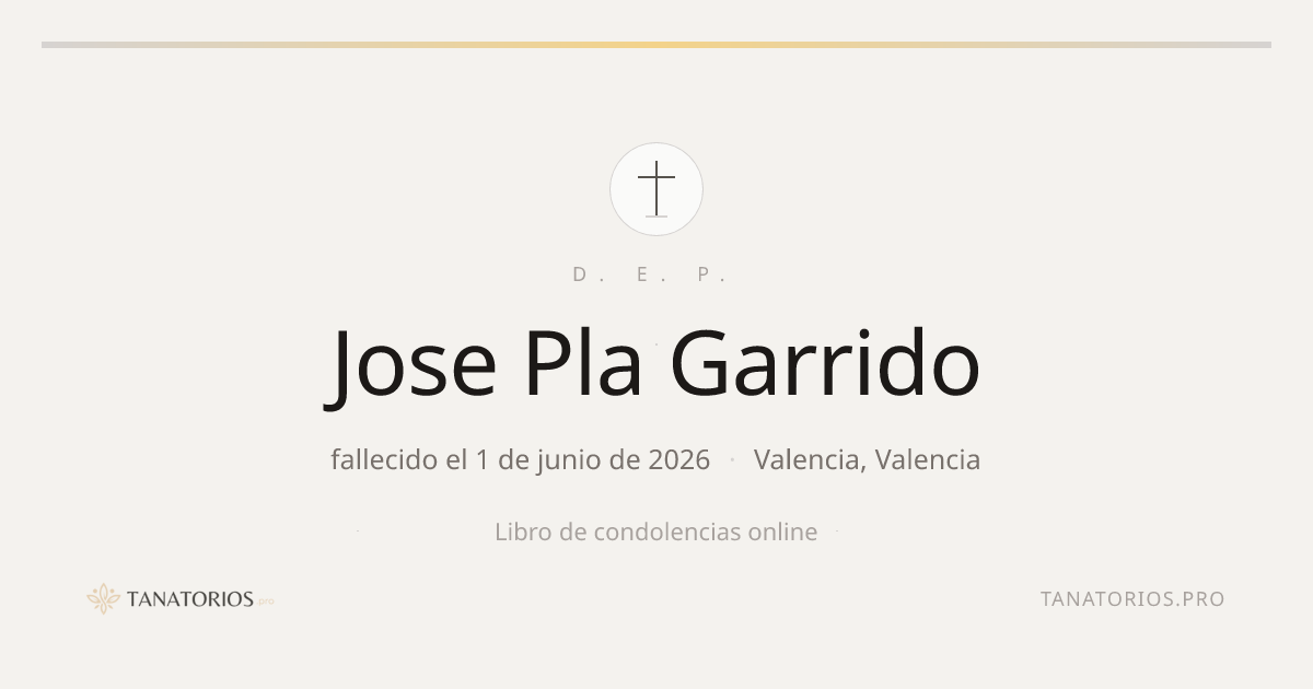 Memorial de Jose Pla Garrido