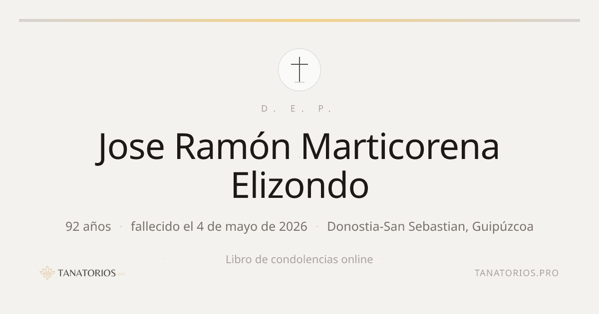 Memorial de Jose Ramón Marticorena Elizondo