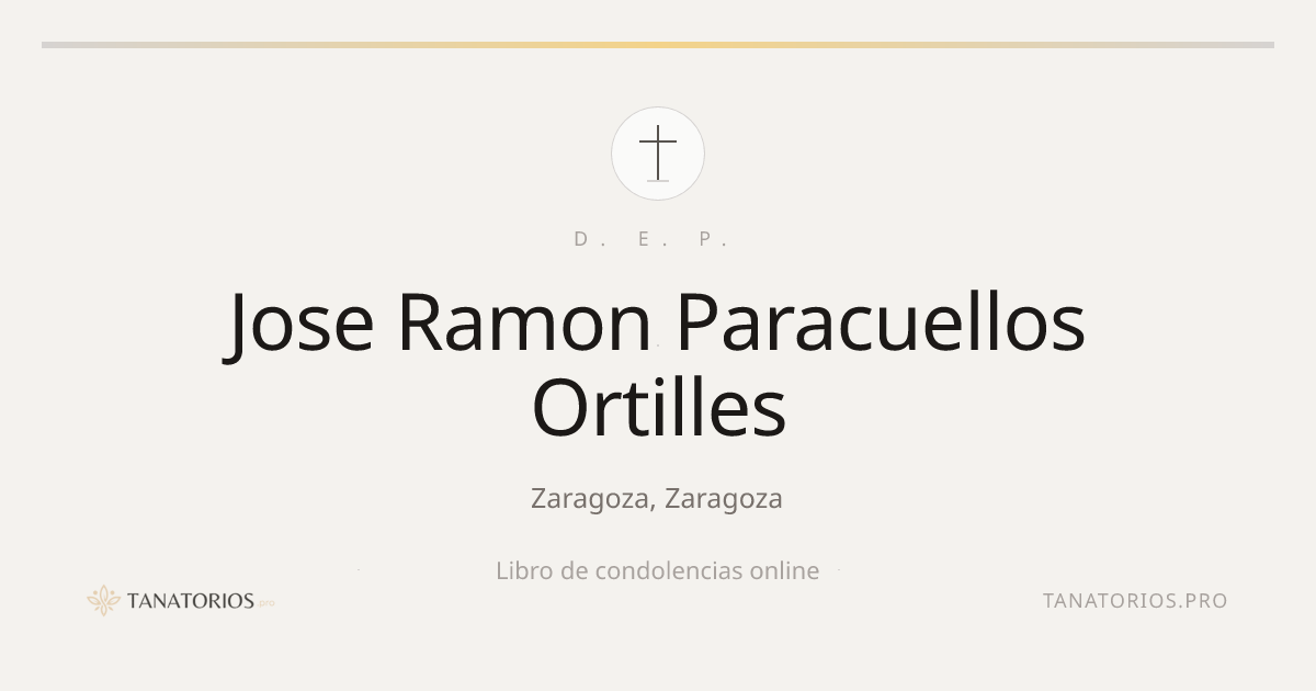 Memorial de Jose Ramon Paracuellos Ortilles