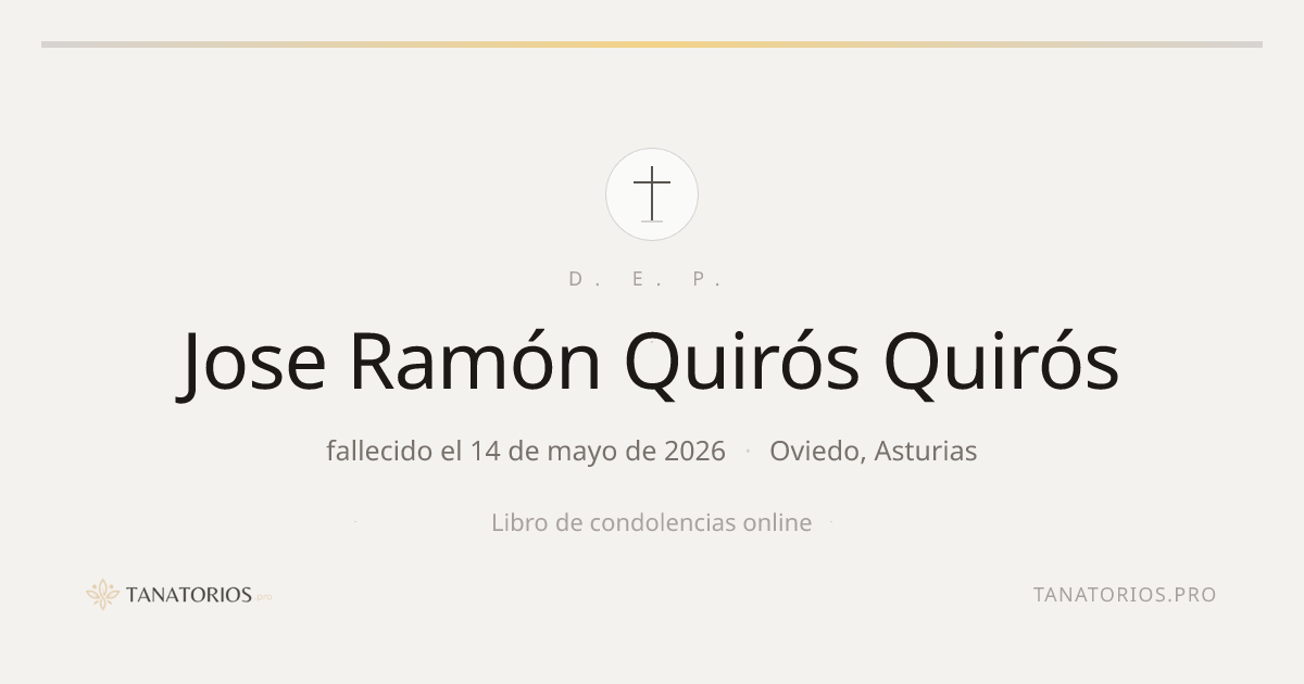 Memorial de Jose Ramón Quirós Quirós